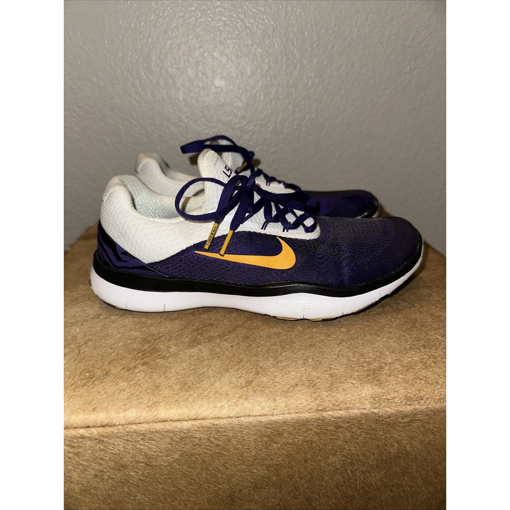Nike Free Trainer V7 LSU Tigers Mens Sz 7.5 Purple AA0881-500 Week Zero Shoes